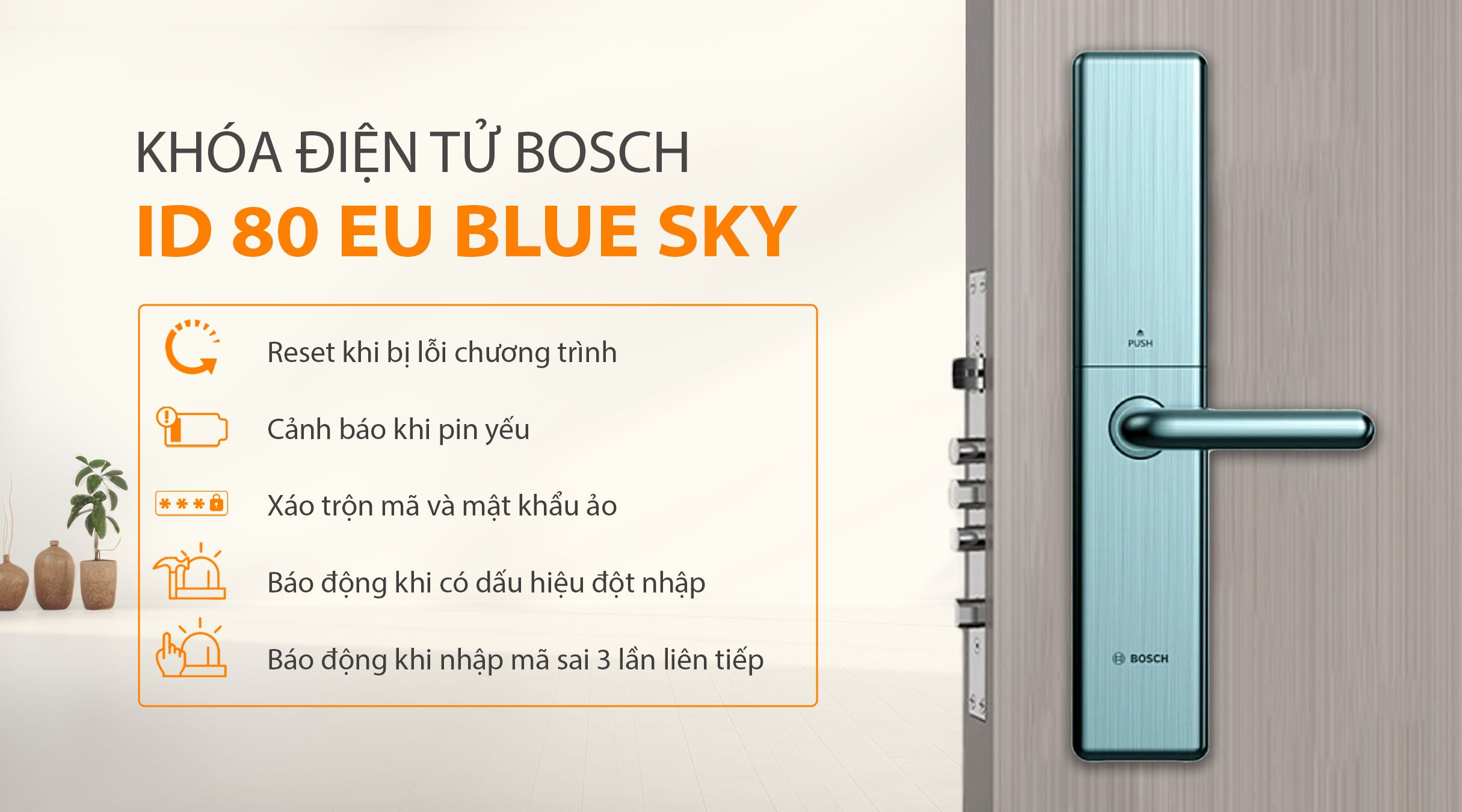 Tính năng bảo mật thông minh của BOSCH ID 80 EU BLUE SKY